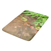 花芸術的頭に乗って休むトンボ バスマット (アングル)