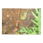 花芸術的頭に乗って休むトンボ 枕カバー (裏面-左)