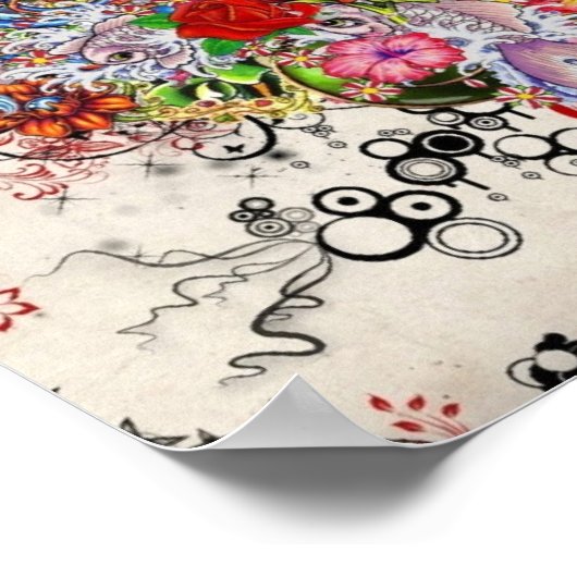 花芸術的類 ポスター (角)