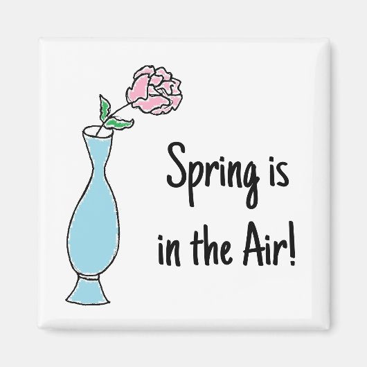 花芽花瓶装飾スケッチ マグネット (正面)