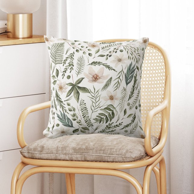 花茎水色継ぎ目無し花柄 アウトドアクッション (In situIn situ)