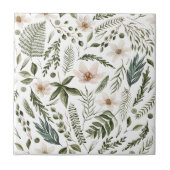 花茎水色継ぎ目無し花柄 タイル (正面)