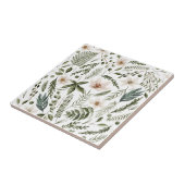 花茎水色継ぎ目無し花柄 タイル (側面)