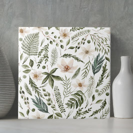 花茎水色継ぎ目無し花柄 タイル