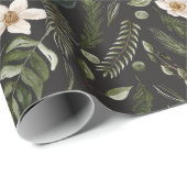 花茎水色継ぎ目無し花柄 ラッピングペーパー (ロールコーナー)