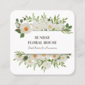 花茎花束フェミニン スクエア名刺 (正面)