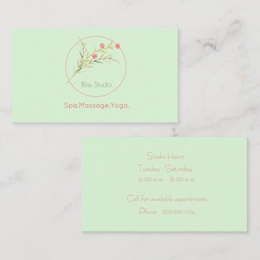 花茎 名刺 (正面/裏面)