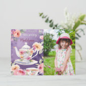 花茶会の誕生日パーティーの写真 招待状 (スタンド正面)