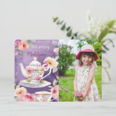 花茶会の誕生日パーティーの写真 招待状 (スタンド正面)