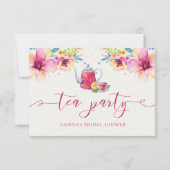 花茶会の返信カード 出欠カード (裏面)