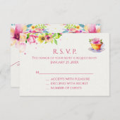 花茶会返答カード 出欠カード (正面/裏面)