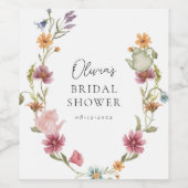 花茶 ブライダルシャワーワインラベル ワインラベル (シングルラベル)