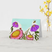 花草グリーティングカード カード (黄色い花)