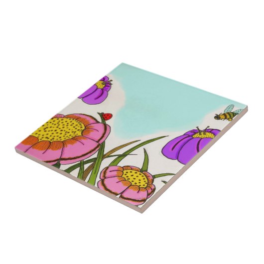 花草地タイル タイル (側面)