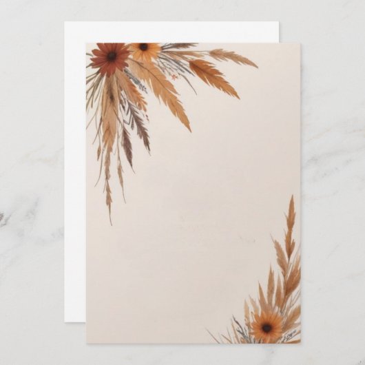 花草空白の 招待状 (正面/裏面)