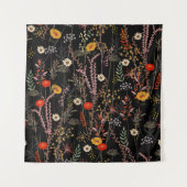 花草花手描き タペストリー (正面)