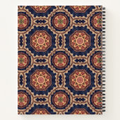 花華美ファンシー形と星形のパターン ノートブック (裏面)