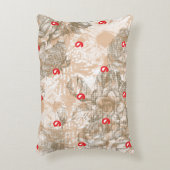 花華美模様を織り込んだ織物デザイン アクセントクッション (正面(垂直))