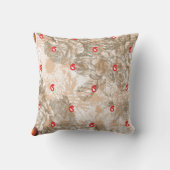 花華美模様を織り込んだ織物デザイン クッション (裏面)