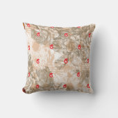花華美模様を織り込んだ織物デザイン クッション (正面)