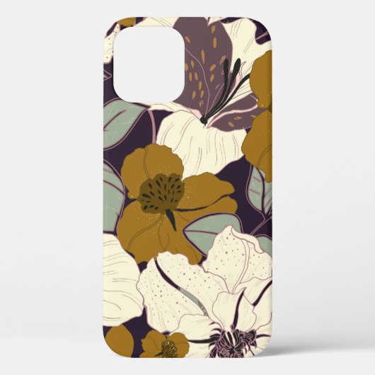 花葉の優雅な文様。フローラビン Case-Mate iPhoneケース (裏面)