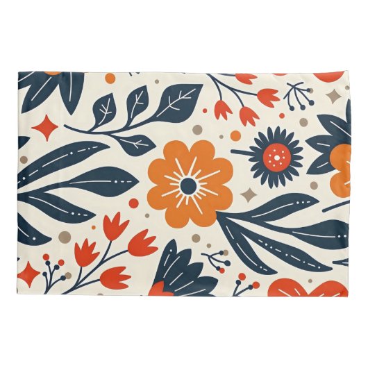 花葉付き 枕カバー (裏面)