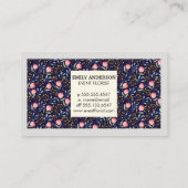 花葉花柄 名刺 (裏面)