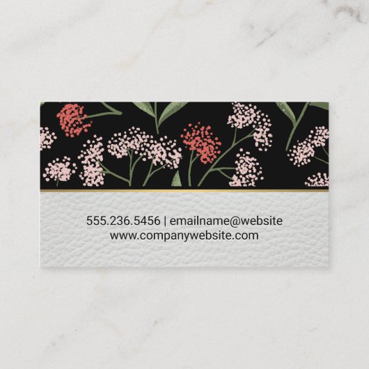 花葉花柄 名刺 (裏面)