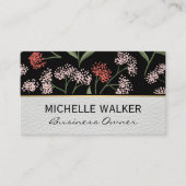 花葉花柄 名刺 (正面)