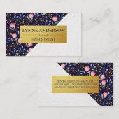 花葉花柄 名刺 (正面/裏面)