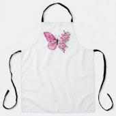 花蝶とピンク桜 エプロン (正面)