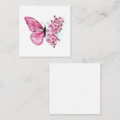 花蝶とピンク桜 エンクロージャーカード (正面/裏面)