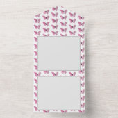 花蝶とピンク桜 オールインワン招待状 (内側)