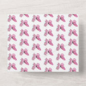 花蝶とピンク桜 オールインワン招待状 (裏面)