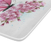 花蝶とピンク桜 カッティングボード (角)