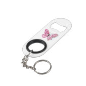花蝶とピンク桜 キーホルダー栓抜き (裏面アングル)