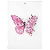 花蝶とピンク桜 クリップボード (裏面)