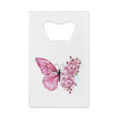 花蝶とピンク桜 クレジットカード栓抜き (裏面)