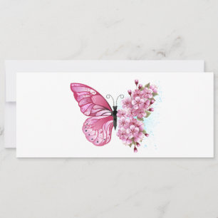 花蝶とピンク桜 セーブザデート