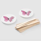 花蝶とピンク桜 ハンドファン (組立なし)