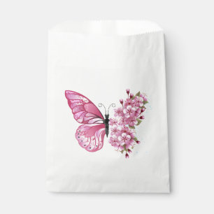 花蝶とピンク桜 フェイバーバッグ