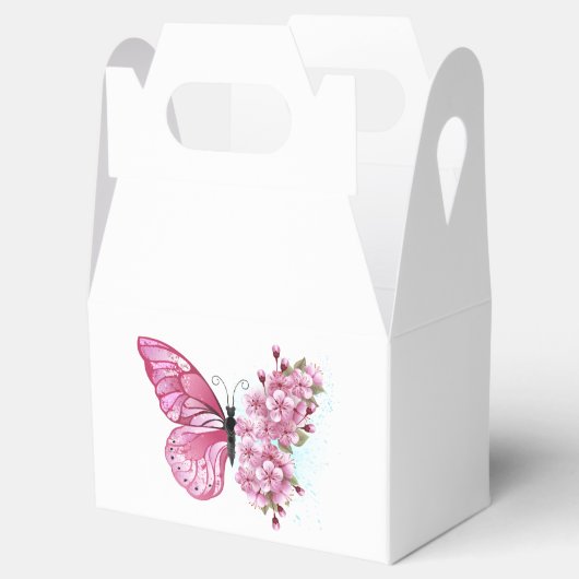 花蝶とピンク桜 フェイバーボックス (オープン)
