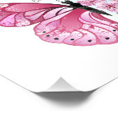 花蝶とピンク桜 フォトプリント            (角)