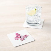 花蝶とピンク桜 ペーパーコースター (インサイチュ)