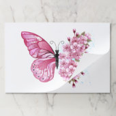 花蝶とピンク桜 ペーパーパッド (折り畳み)