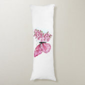 花蝶とピンク桜 ボディピロー (正面縦)