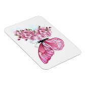 花蝶とピンク桜 マグネット (右側)
