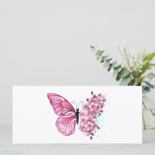 花蝶とピンク桜 メニュー (スタンド正面)