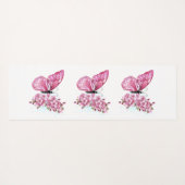 花蝶とピンク桜 ヨガマット (裏面(横))