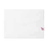 花蝶とピンク桜 ラップアラウンド宛名ラベル (裏面)